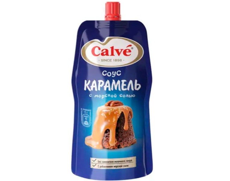 Соус карамель с морской солью Calve