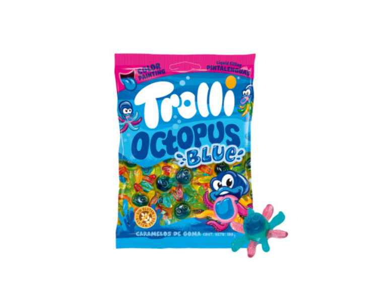 Jelly candies octopus blue Trolli