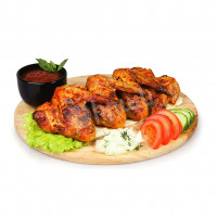 Barbecue of chicken wings